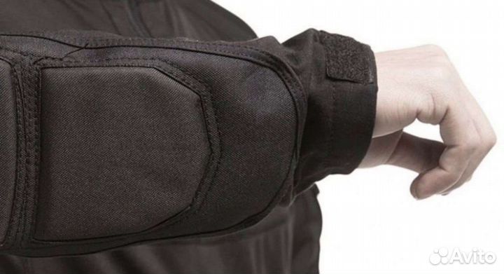 Тактический боевой костюм чёрный с бронежилетом