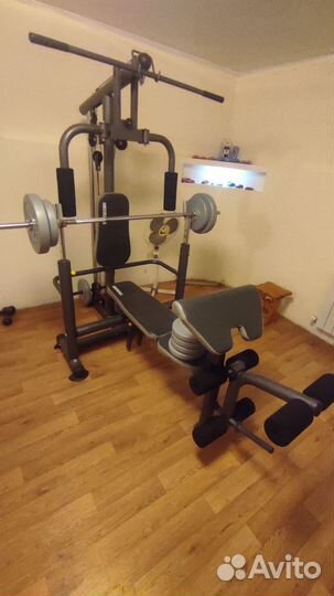 Силовой центр Тренажер Torneo + блины, грифы
