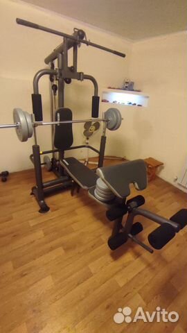 Силовой центр Тренажер Torneo + блины, грифы
