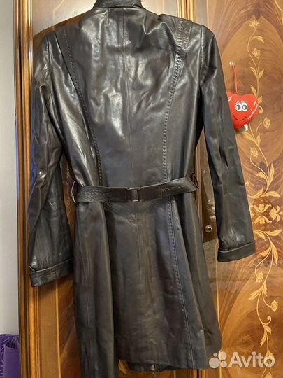 Плащ кожаный