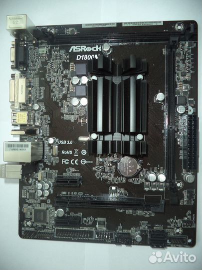 Asrock D1800M (Celeron J1800, без задн. планки)