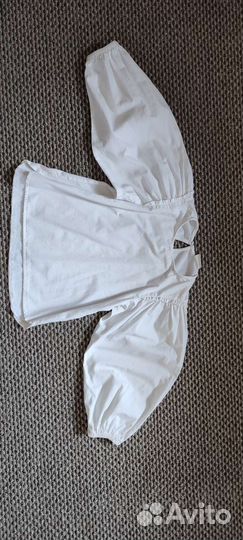 Блузка рубашка zara белая 122