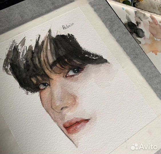 Портрет по фото маслом и акварелью