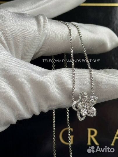 Колье graff wild flower белое золото 750