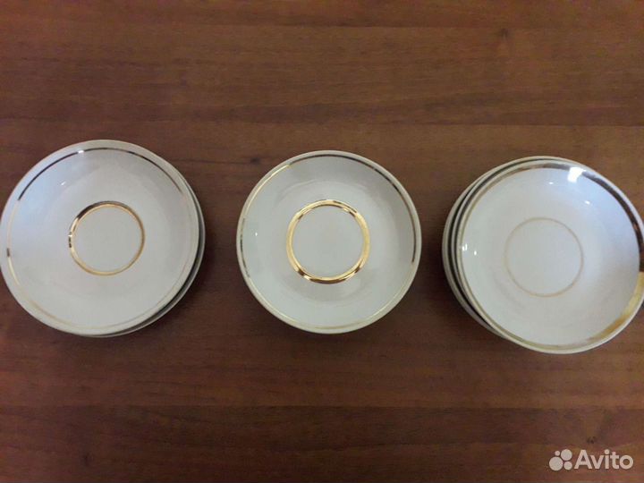 Блюдца, чашка керамическая