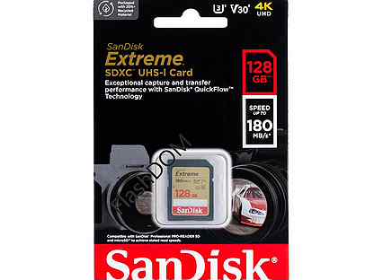 Карта памяти SanDisk Extreme SD UHS-I 128GB