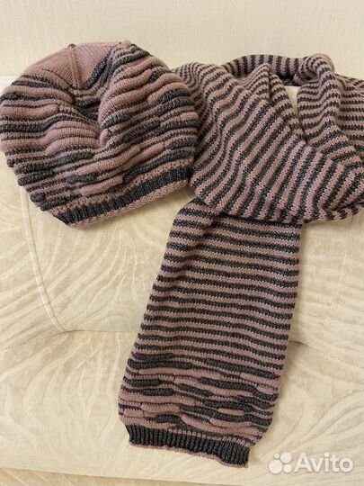Комплект шапка с шарфом