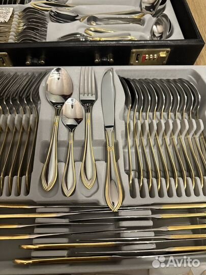 Набор столовых приборов на 12 персон новый