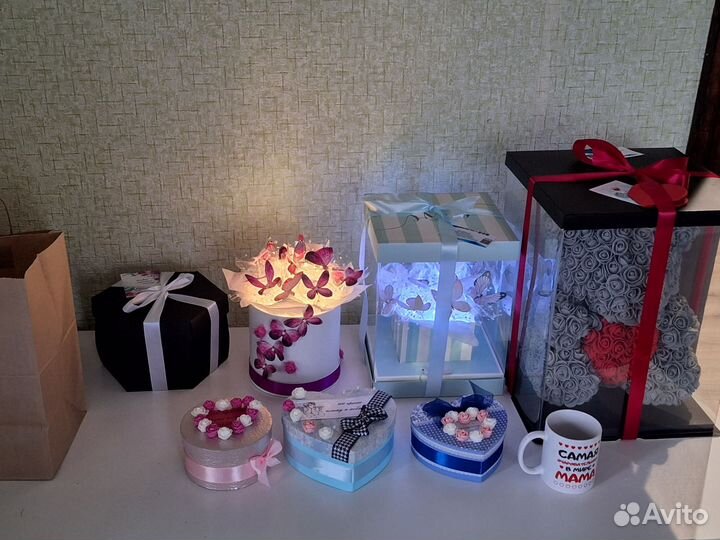 Светящийся букет из бабочек