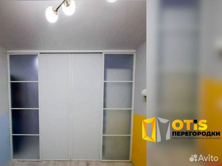 Стеклянная перегородка лофт