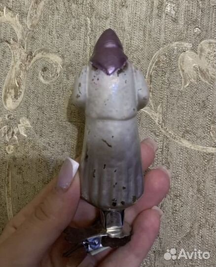 Елочная игрушка СССР старуха для Ольги