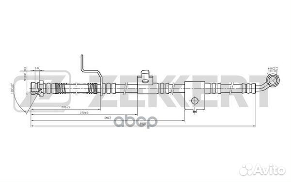 Шланг тормозной передний левый Hyundai Sonata I