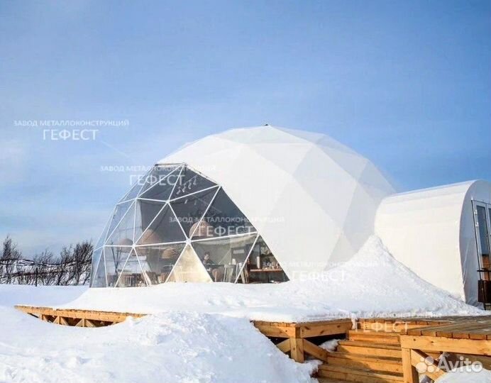 Шатер купольный для ресторанов и кафе площадь 112м