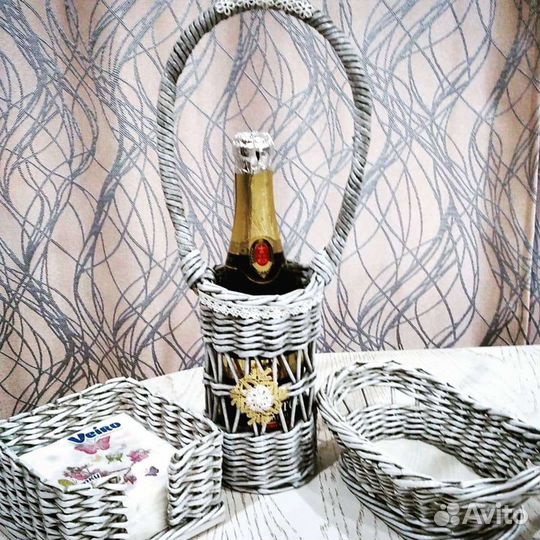 Плетеные изделия, подставки под бутылки