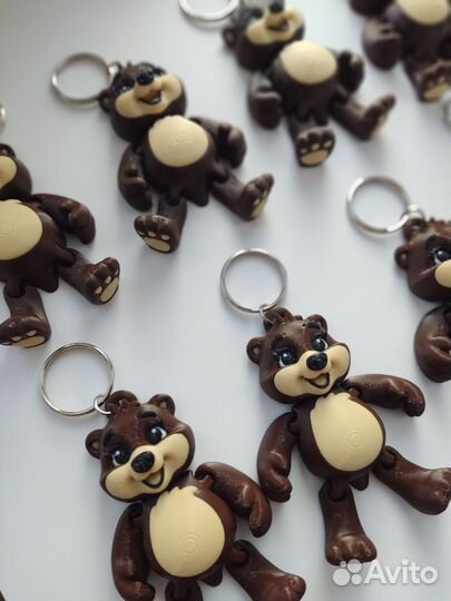 Брелок подвижный Мишка 3D антистресс