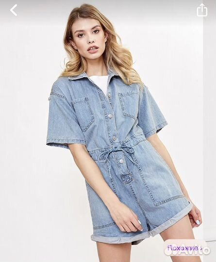 Джинсовый комбинезон