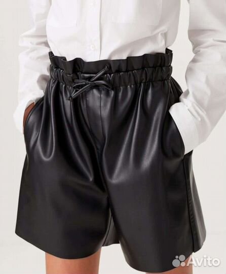 Кожаные шорты для девочки 152