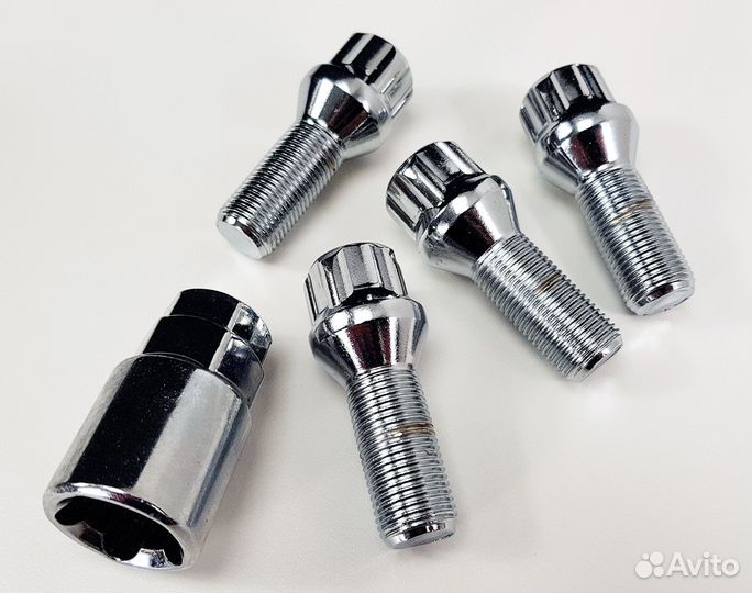 Гайки секретные 4шт (с ключом) - M14x1.25