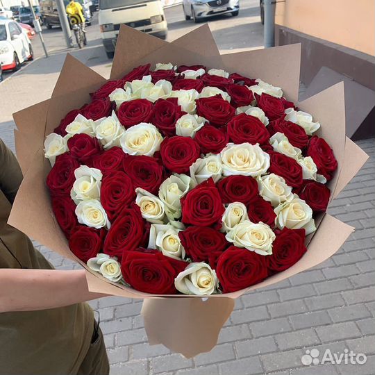 Розы Красные 101 51 35 25 Букет роз