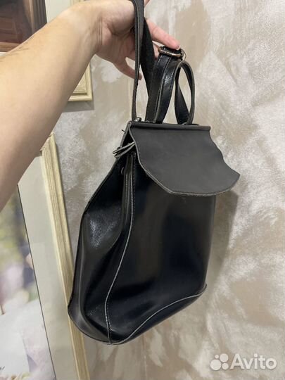 Рюкзак натуральная кожа черный