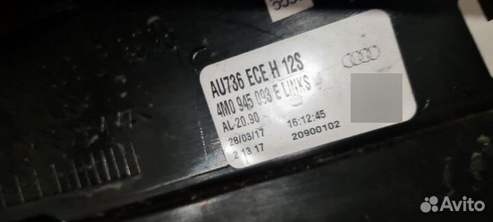 Фонарь левый задний левый Audi Q7 2015-2019