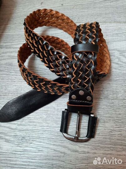Мужской кожаный ремень ручной работы