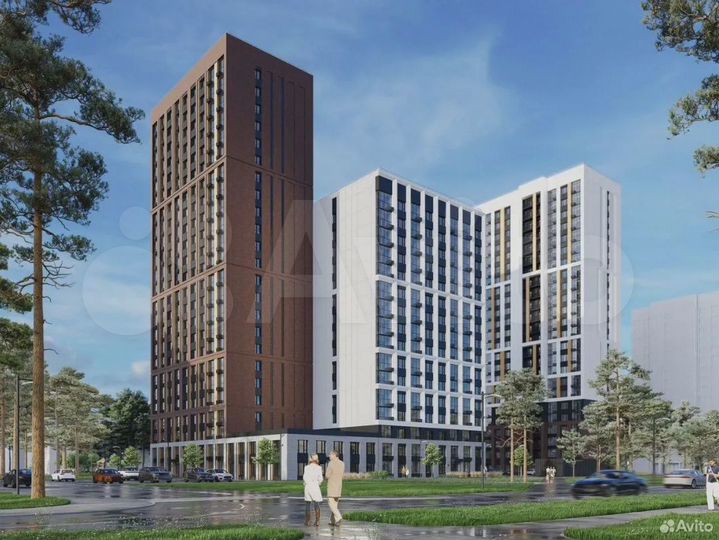 2-к. квартира, 77,1 м², 7/22 эт.