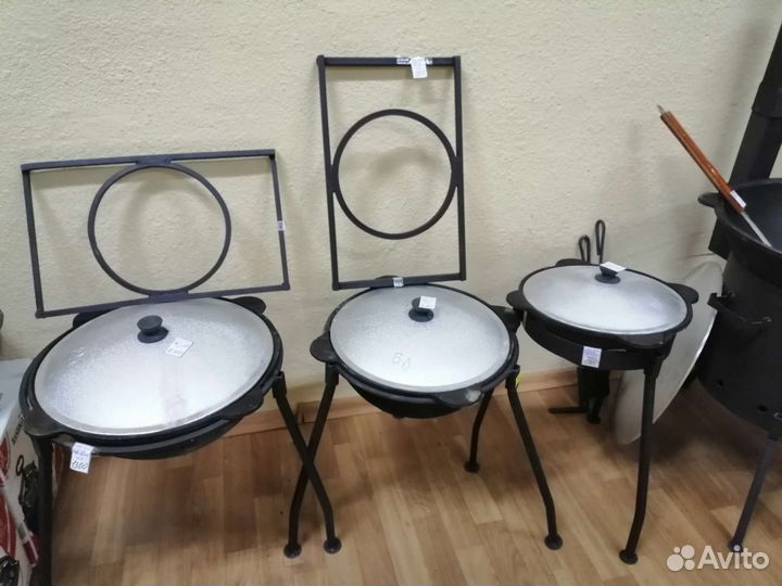Казаны, подставки, печи под казан, котелки