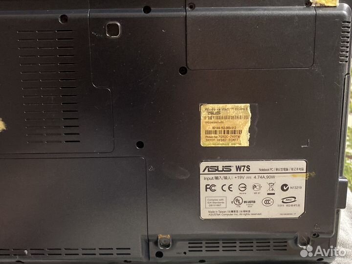 Ноутбук asus w7s