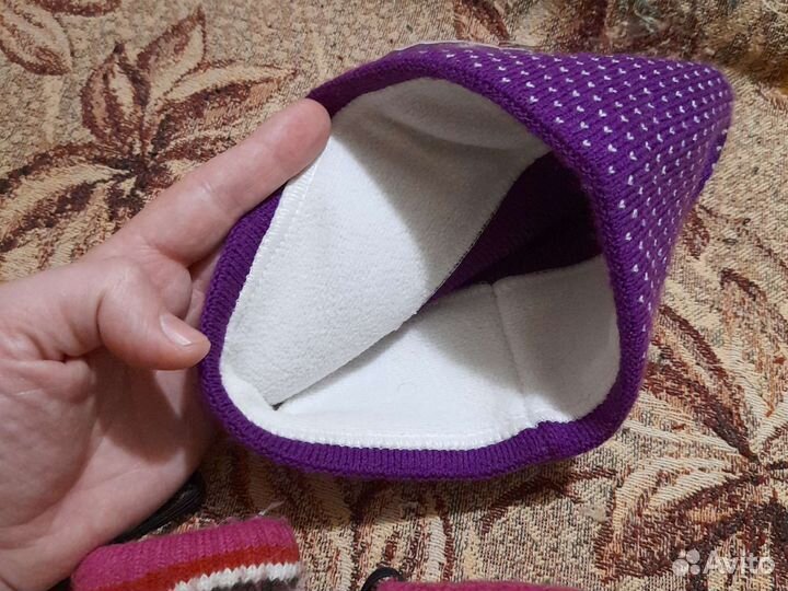 Шапка + варежки и носки в подарок