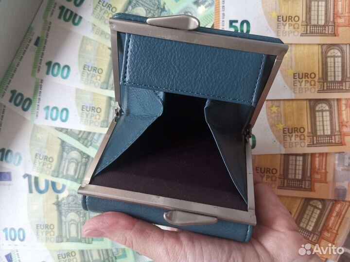 Кошелек женский натуральная кожа бу