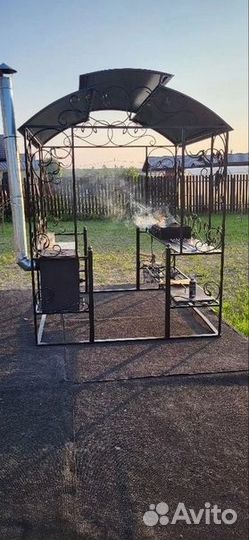 Мангал беседка с крышей