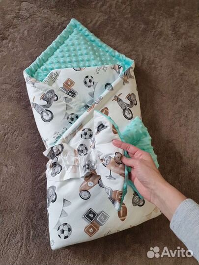 Плед конверт на выписку новое