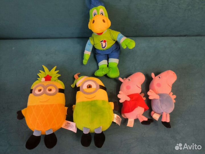 Мягкие игрушки миньоны, свинка Пеппа, Дино