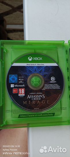 Assassins creed mirage диск xbox