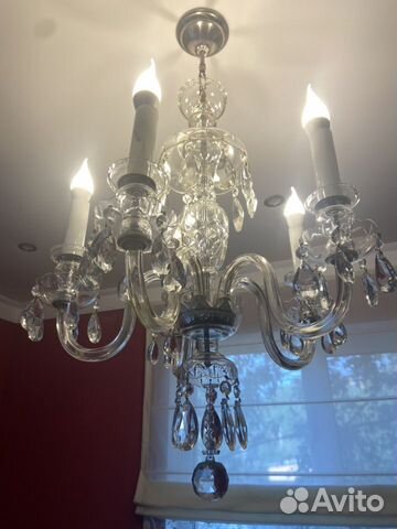 Антикварная хрустальная люстра