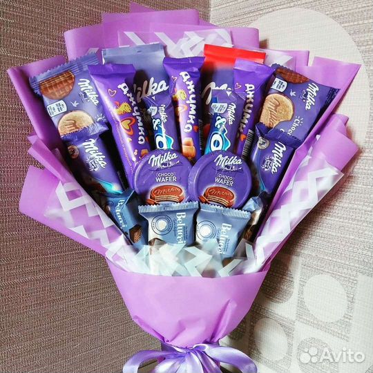 Сладкие букеты из конфет