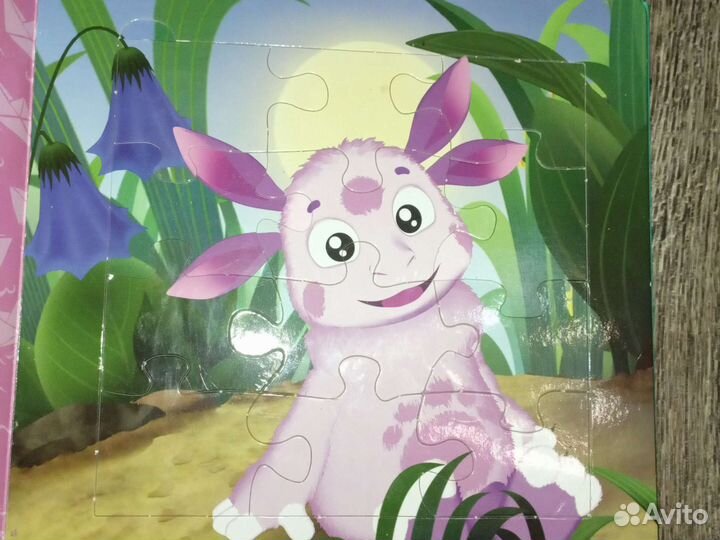 Книга-паззл книга в мягкой обложке Лунтик