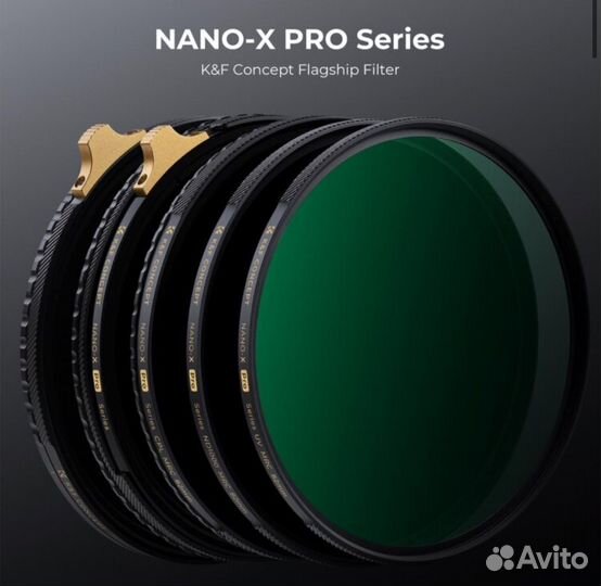 Светофильтр K&F Concept Nano-X Pro ND2-32 72мм