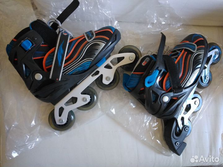 Ролики для мальчика размер 35-41+ рюкзак+защита