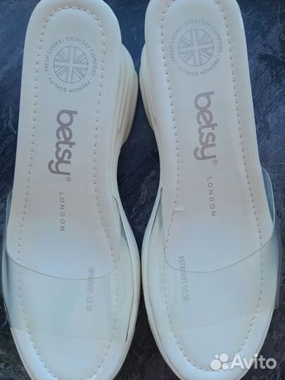 Шлепанцы сабо босоножки белые летние 39 размер