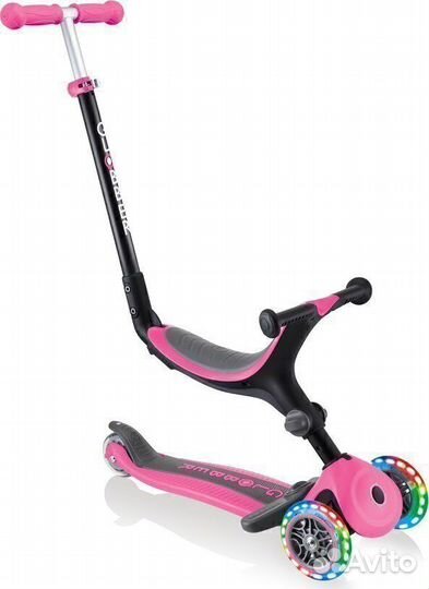 Самокат Globber GO UP foldable lights (2023) розов