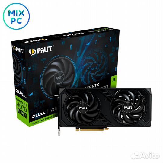 Видеокарта RTX4070 Super 12GB Palit Dual NED407S019K9-1043D