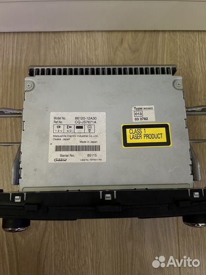 Штатная магнитола на toyota corolla 150