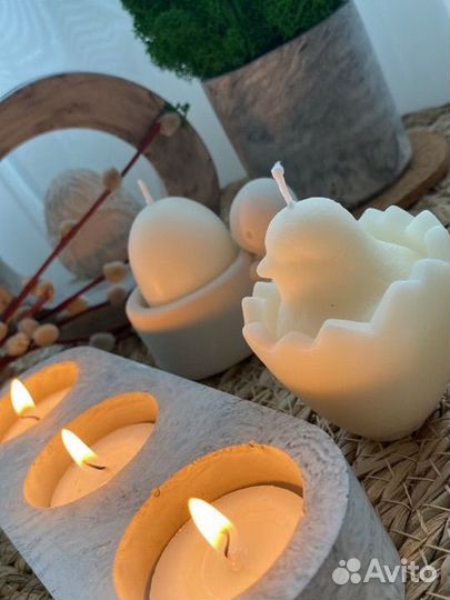 Пасхальный декор, свечи. Ручная работа