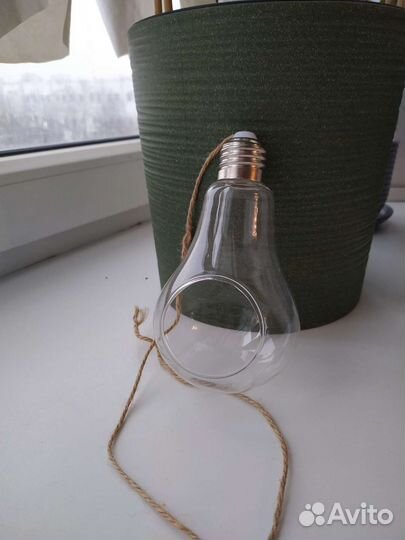 Ваза для флорариума, лампочка