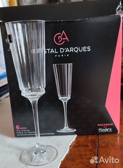 Хрустальные фужеры Франция Cristal d Arques Paris