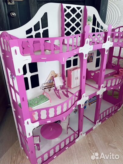 Кукольный домик для барби с мебелью большой