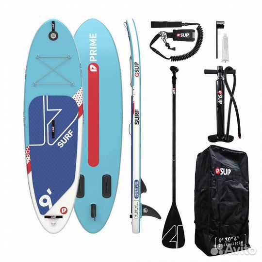Надувная доска для SUP с веслом Surf 9 Blue