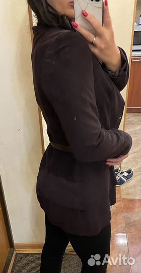 Пальто женское из натуральной замши 42 44 новое